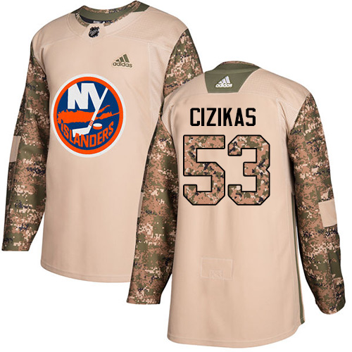 Adidas Islanders #53 Casey Cizikas Camo Authentic Veterans Day Stitched NHL Jersey